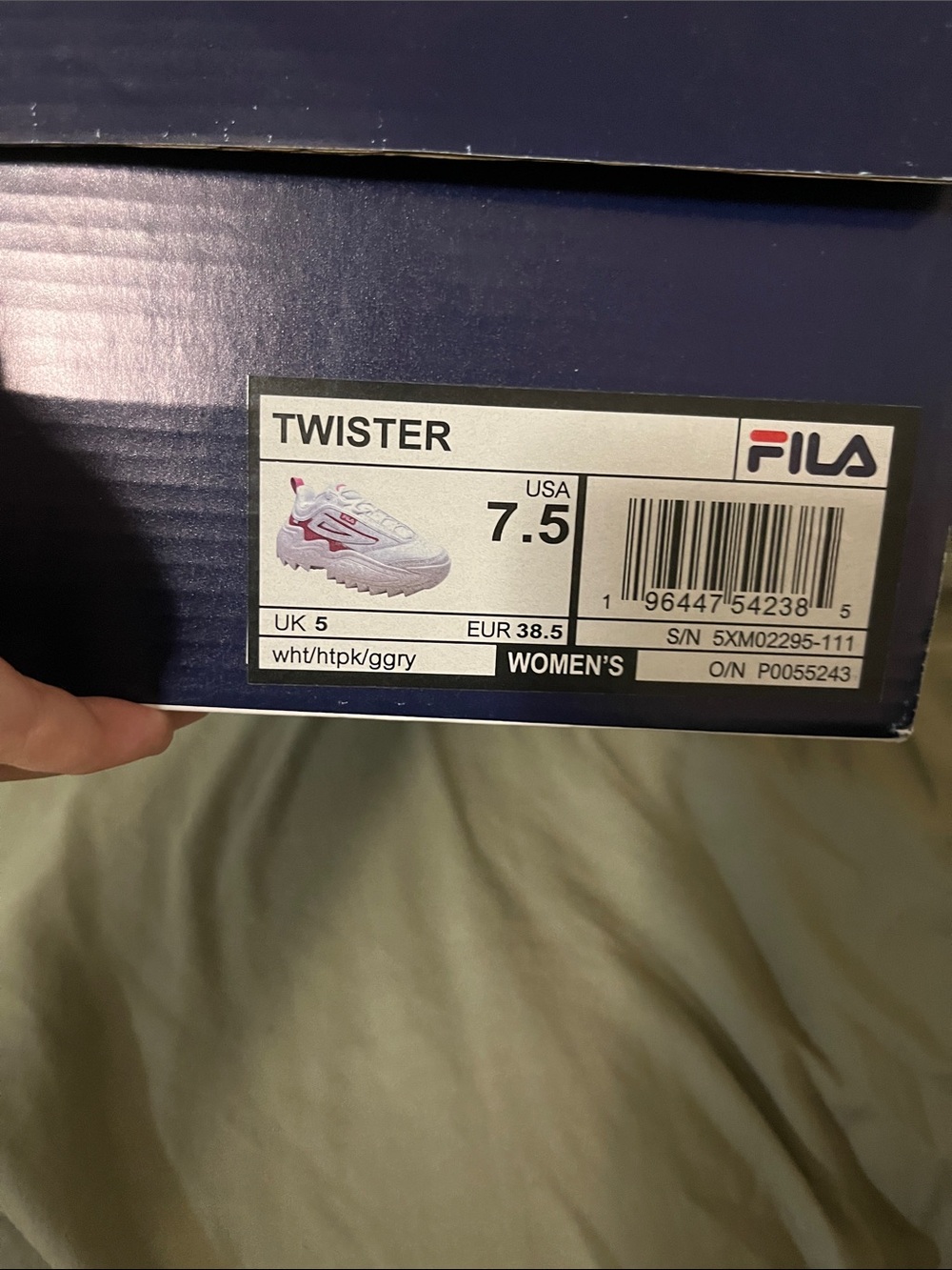 FILA Women’s White and Pink Trailbreaker Chunky Sneakers - Picture 3 of 3